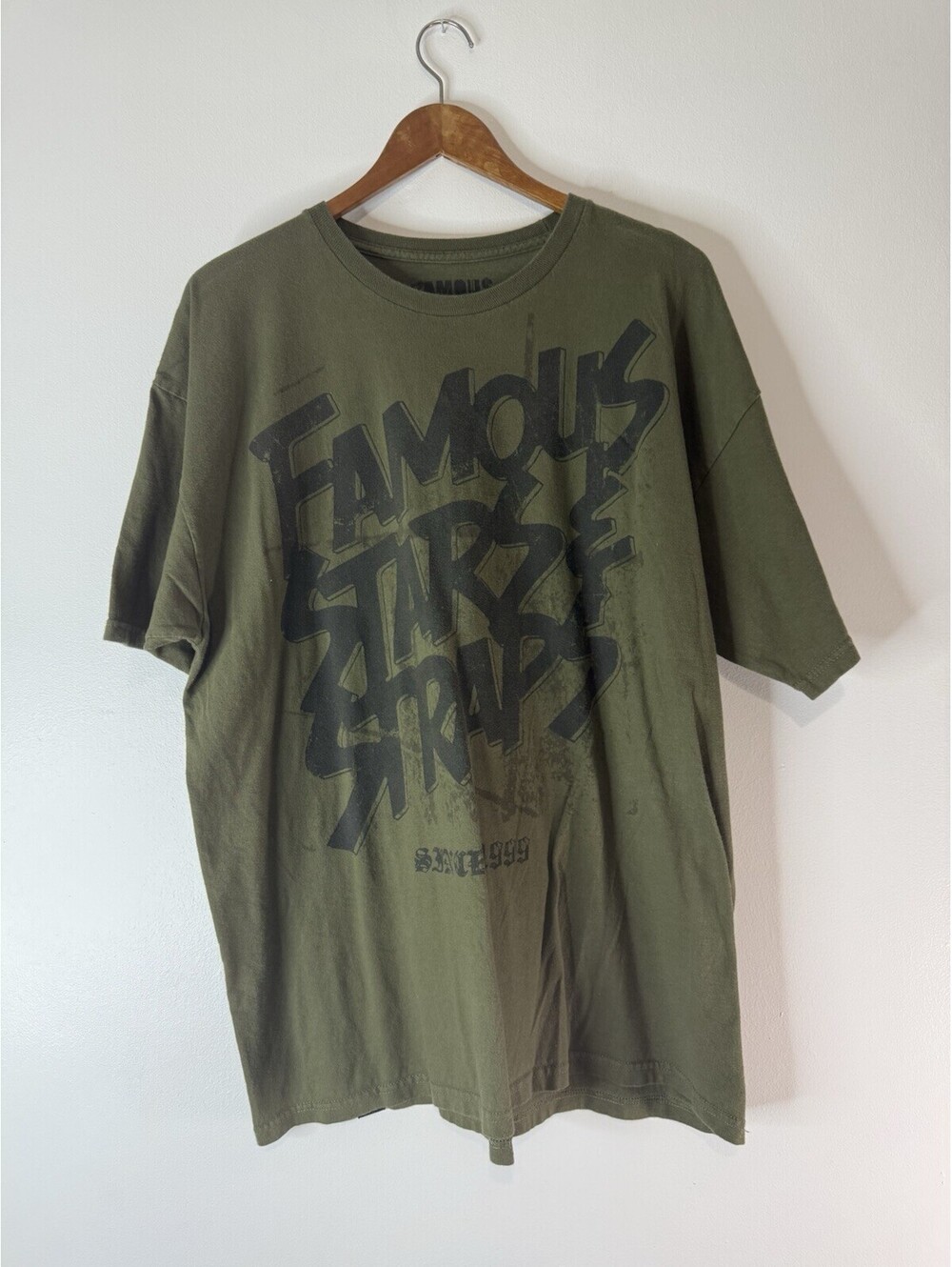 Famous Stars & Straps Since 1999 Graphic Mens Cotton Army Green